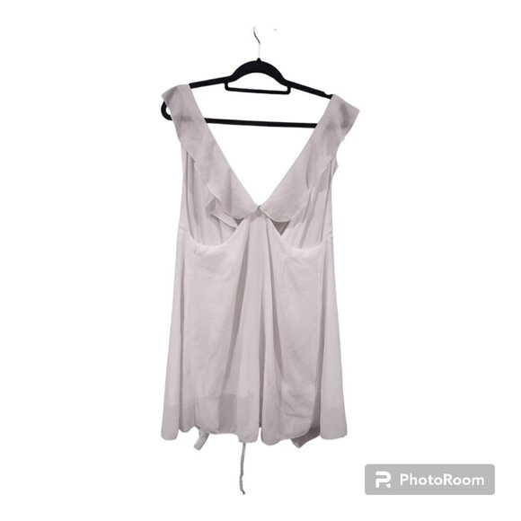 American Eagle Don't Ask Why White Ruffle Vest One Size Fits Most - Picture 2 of 6